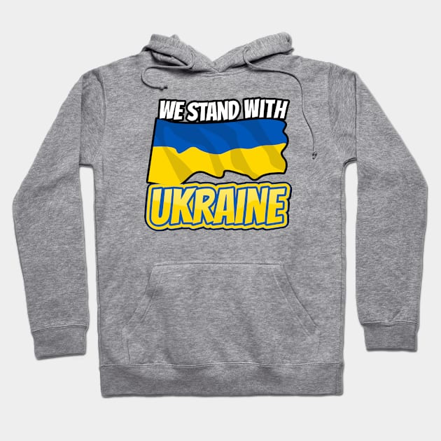 Stand with Ukraine Hoodie by Happy Art Designs